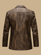 Julien – Leather Jacket with Locomotive Collar