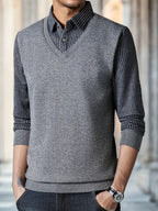 Leroy - Casual Sweater with Long Sleeves in Knit