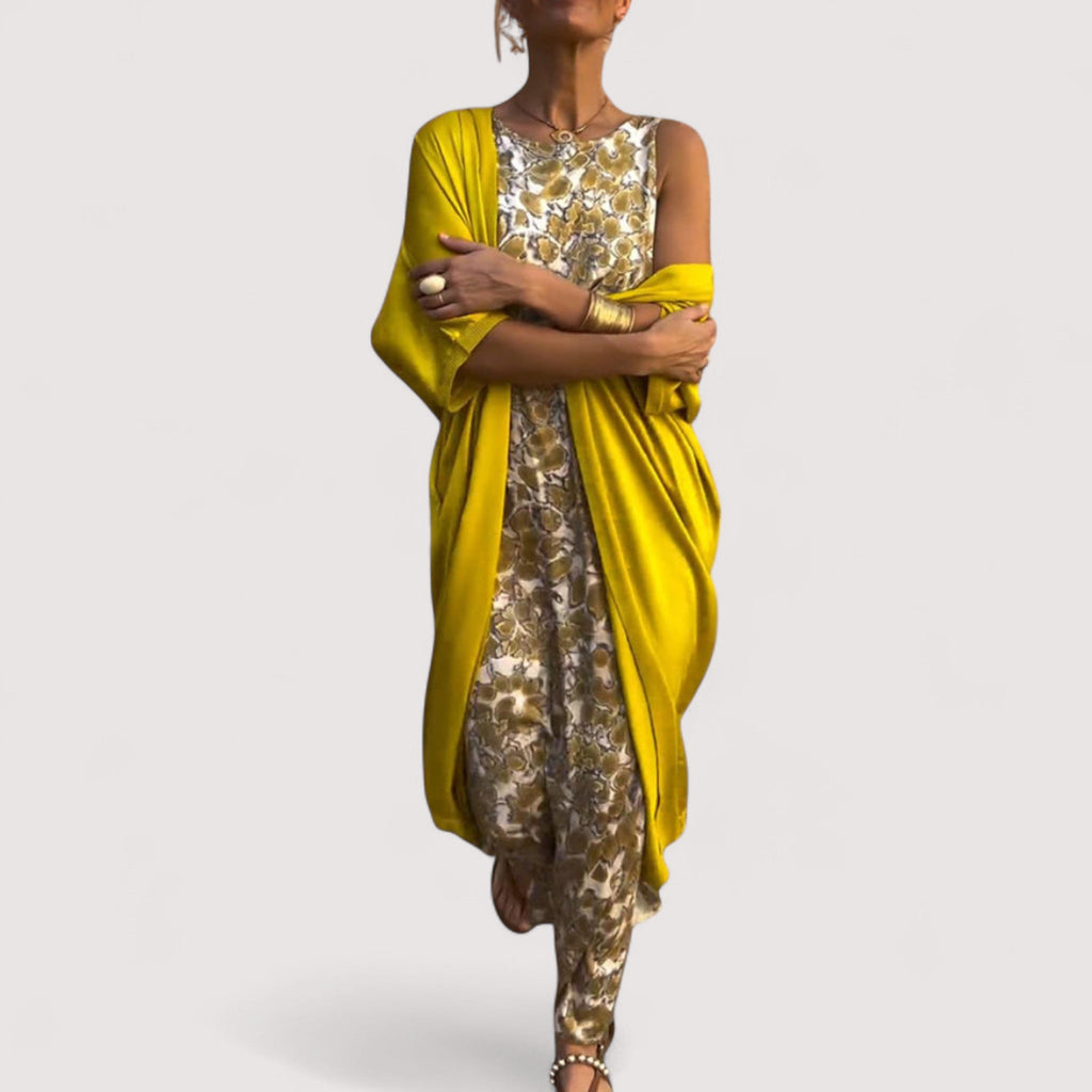 Ladies' Dress Set – With Waistcoat, Elegant & Modern