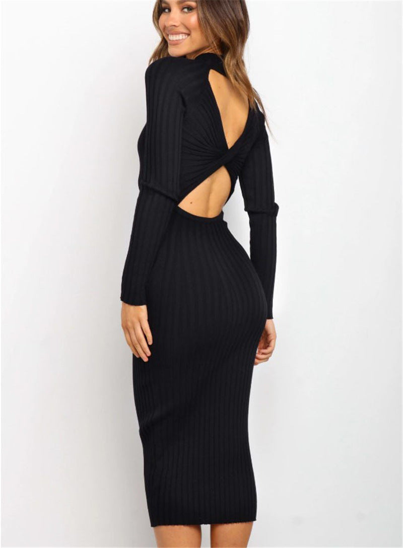 Figure-hugging Mesh Dress