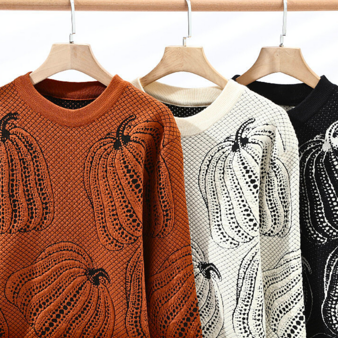 Rinaldo – Casual Knit Sweater in Pumpkin Design