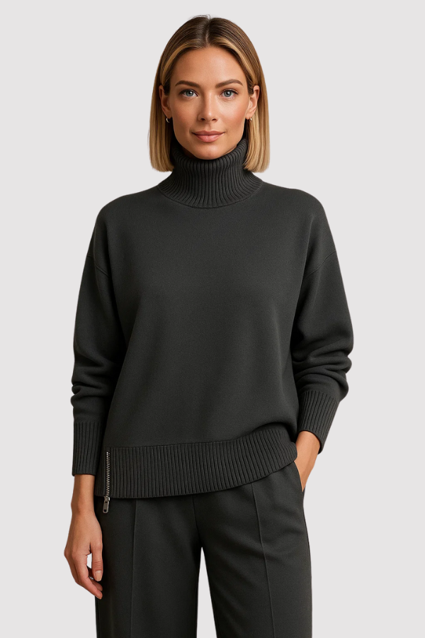 Lara | Knitted Loungewear Set with Roll Neck