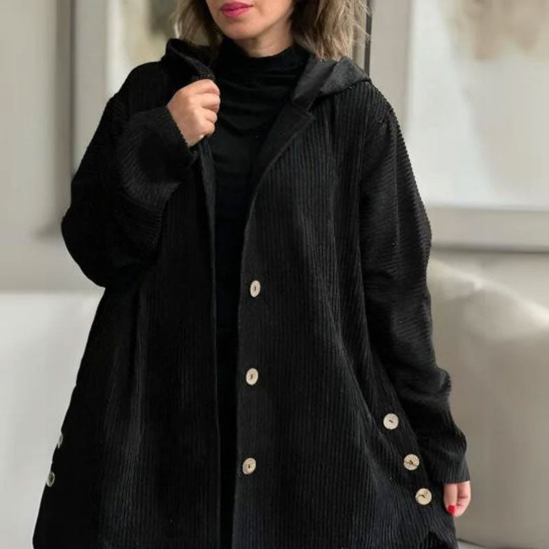 Casual Corduroy Hoodie for Autumn