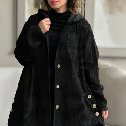 Casual Corduroy Hoodie for Autumn