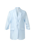 Ladies' Jacket Made from a Blend of Tencel and Linen with 3/4 Sleeves