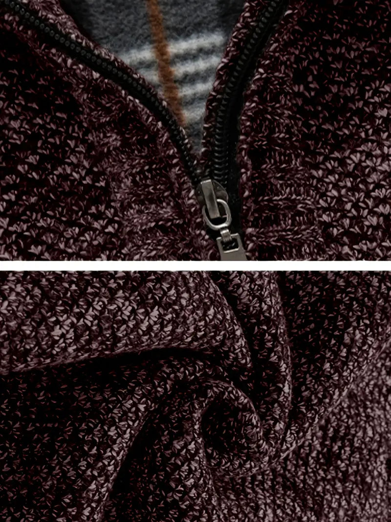 Ingram - Casual Pullover with Stand-Up Collar and Quarter Zip