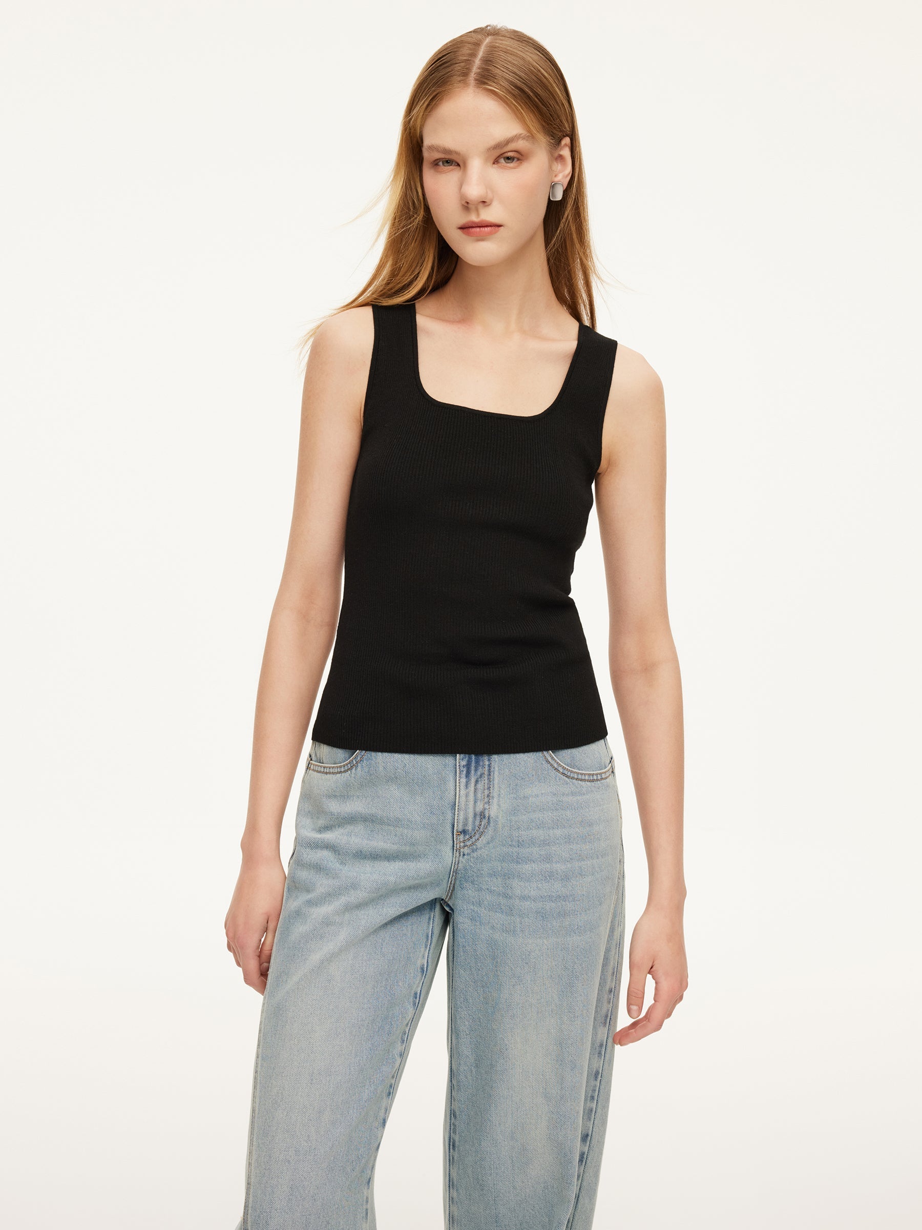 Women's Square Neck Strappy Top