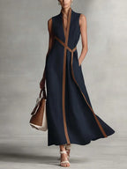 Mirena | Loose sleeveless cotton linen dress