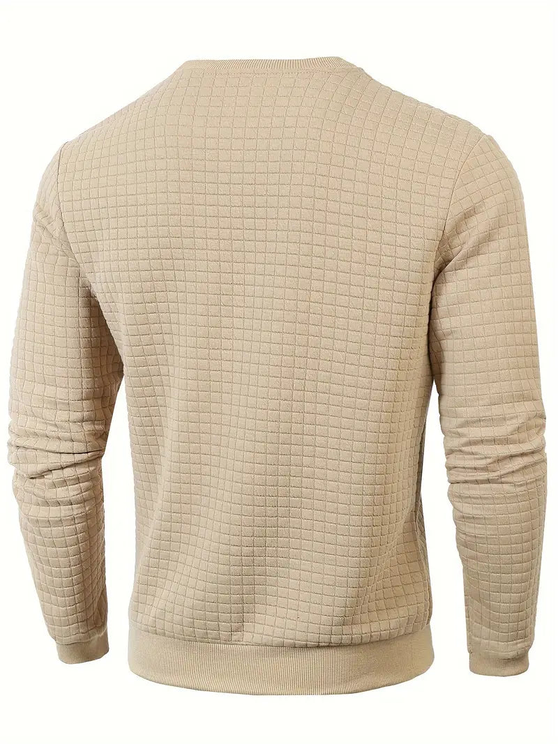 Andreas Herren Pullover – Boho Check, Langarm, Gemütlich