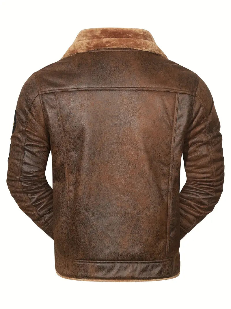 Frederik – Casual Polyester Jacket with Faux Fur Lining