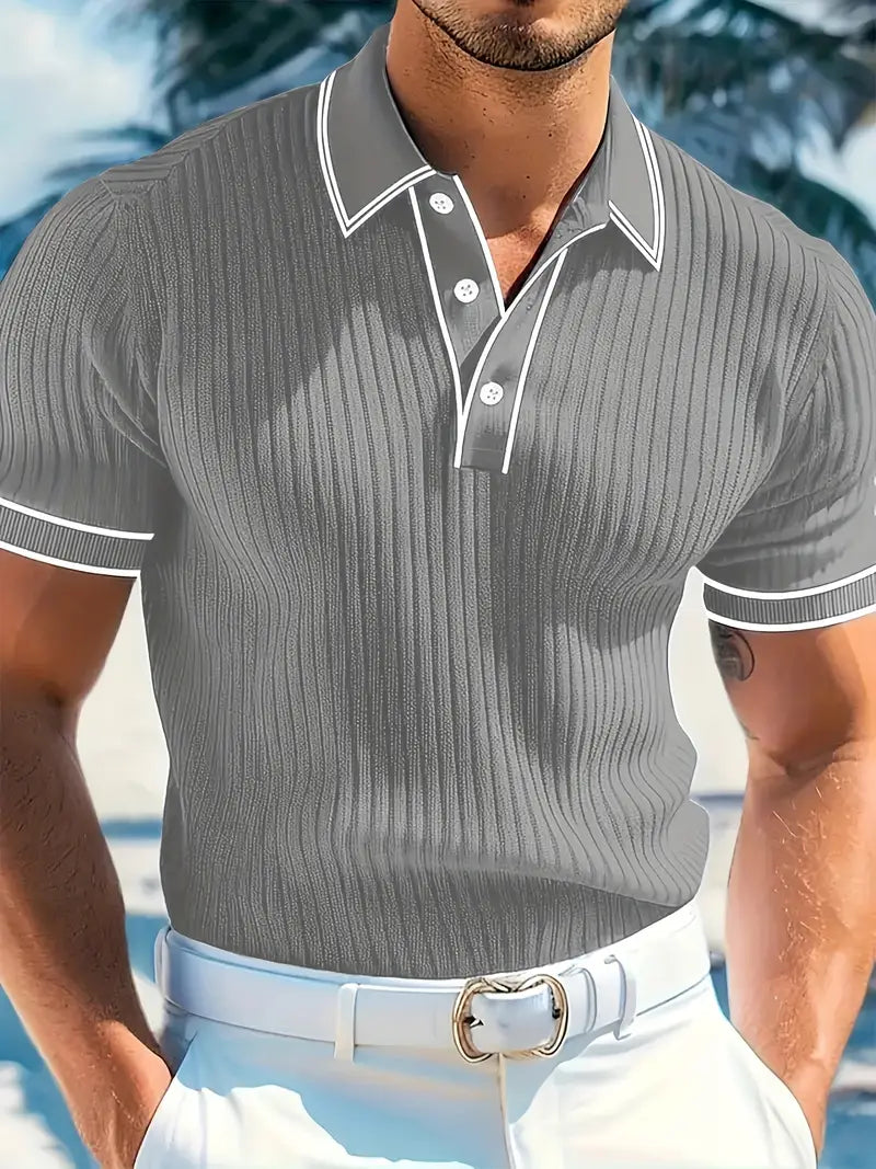 Orestis - Elegant Polo Shirt with Short Sleeves