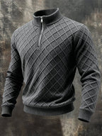 Leandro | Retro Pullover with Henley Button Placket