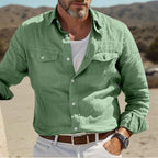 Isak | Plain Shirt with Chest Pocket