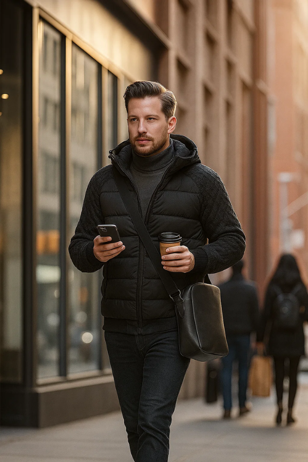 Kalen | Padded Men's Jacket with Hood