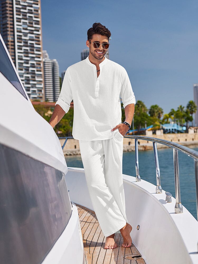 Laurent | Two-piece set with Henley shirt and pants