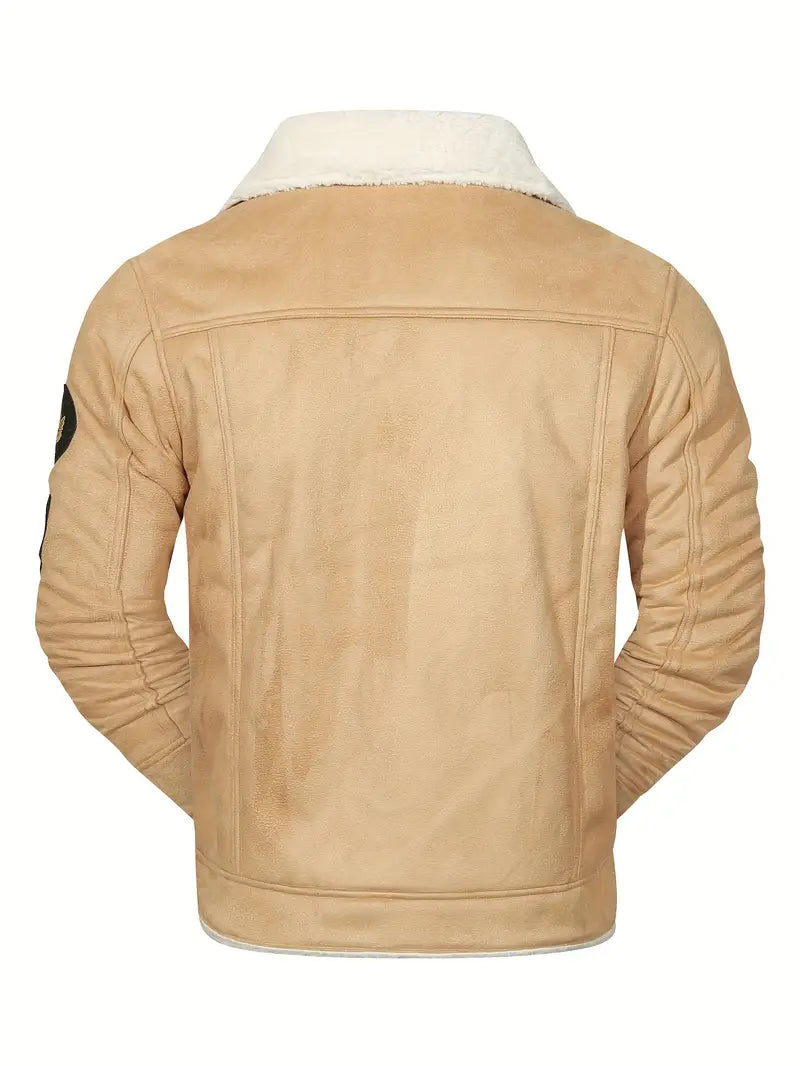 Frederik – Casual Polyester Jacket with Faux Fur Lining