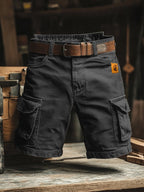 Novak Retro Cargo Shorts with Multiple Pockets