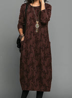 Casual Round Neck Winter Dress