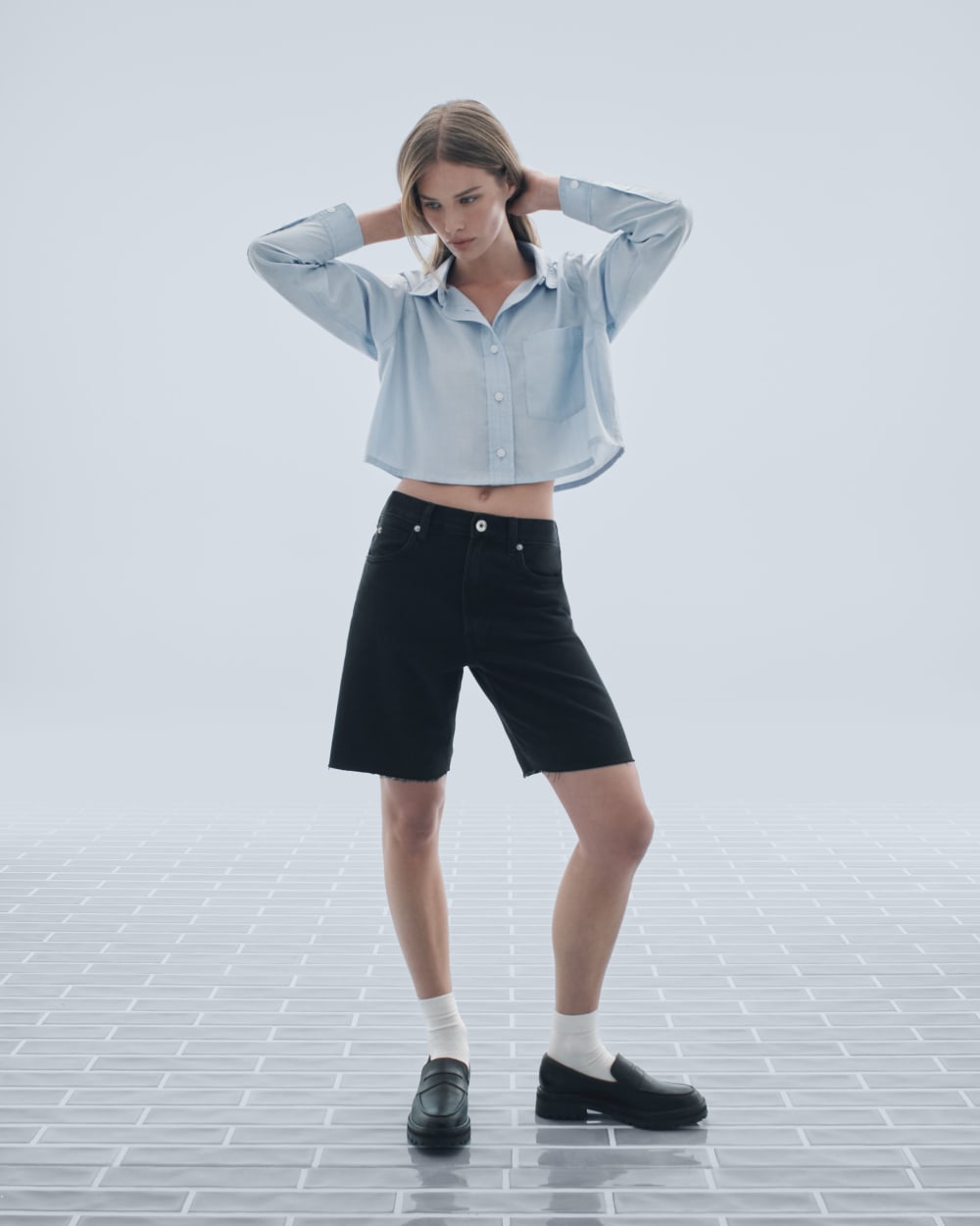 OG Baggy Jean Short Trousers | Black Prane
