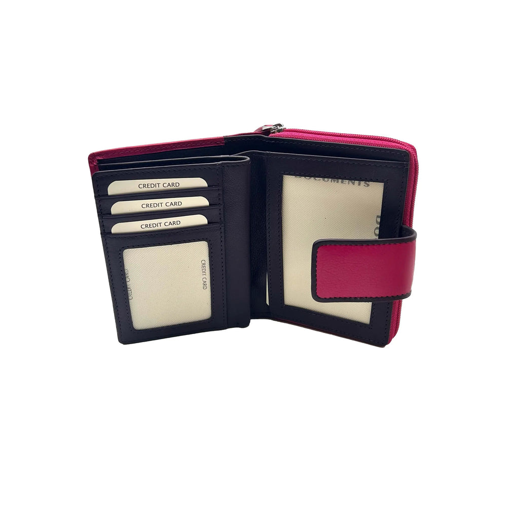 8840 Ladies' Purse Fuchsia/Blue