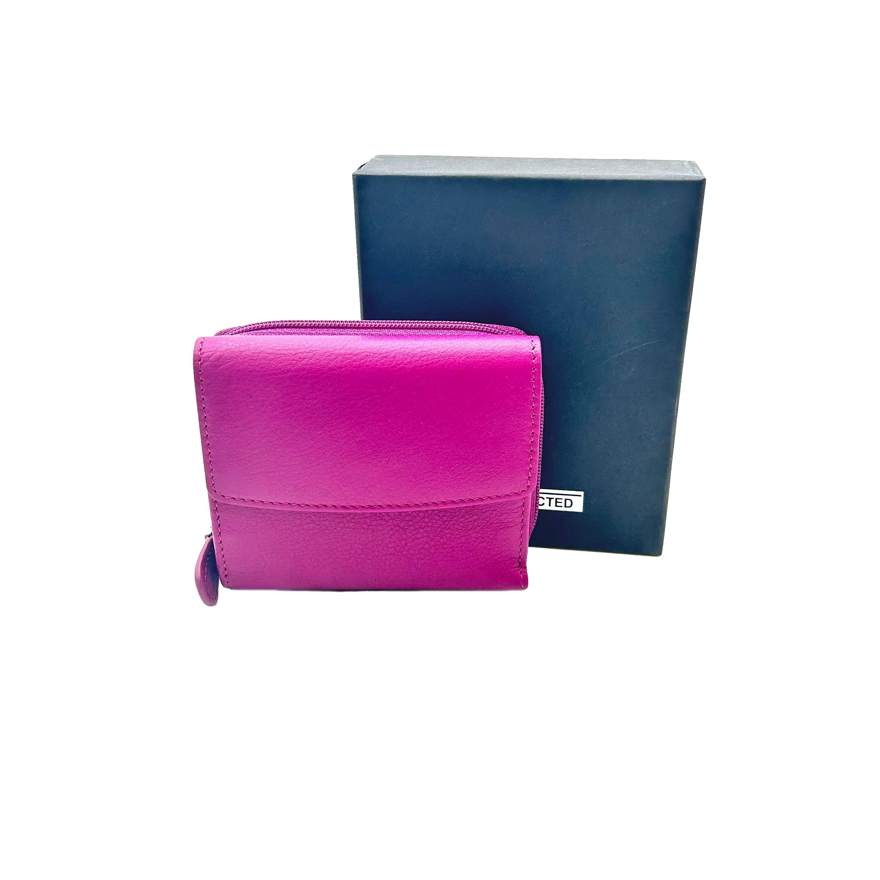 8846 Small Ladies' Purse Fuchsia/Blue