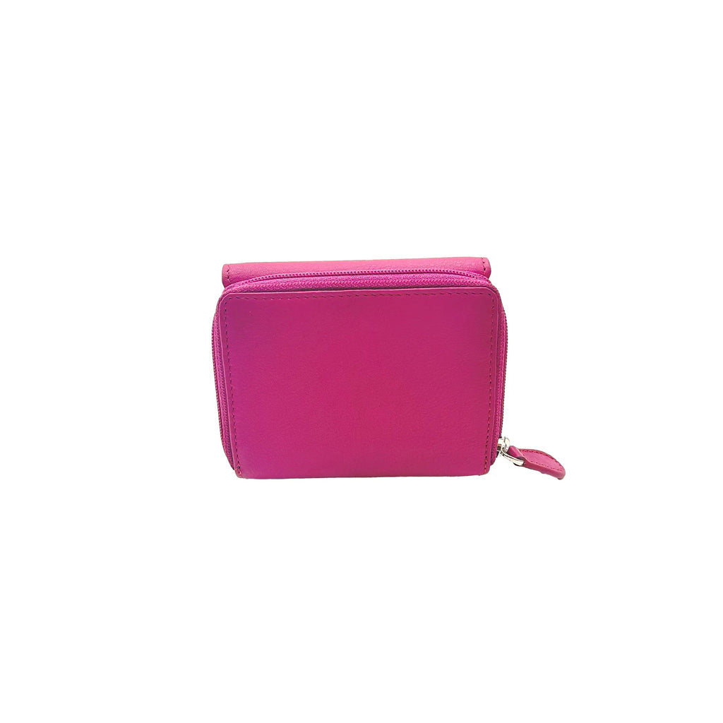 8846 Small Ladies' Purse Fuchsia/Blue