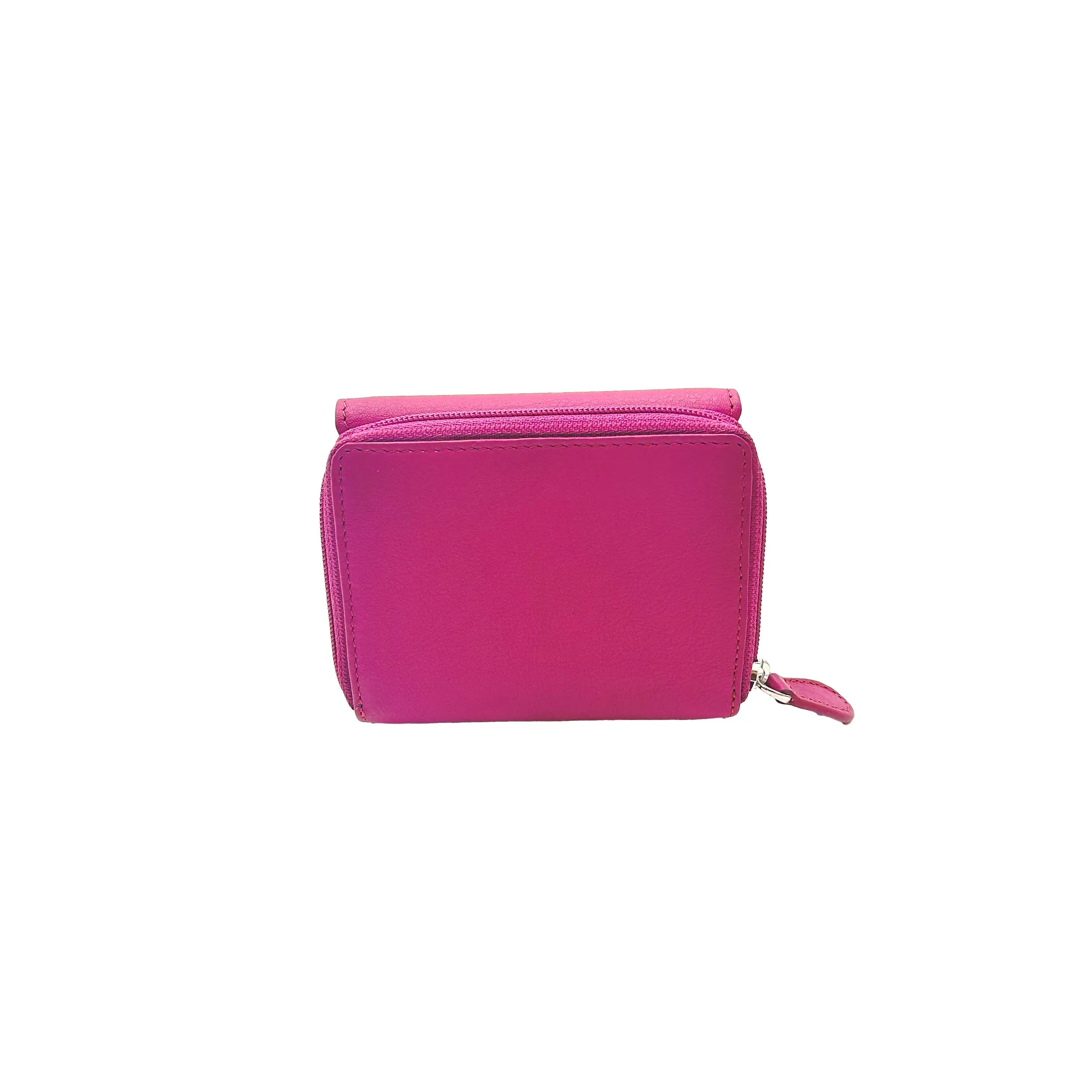 8846 Small Ladies' Purse Fuchsia/Blue