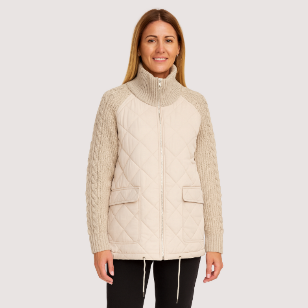 Women's Cardigan – Patchwork Design, Casual & Comfortable