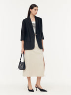Ladies' Tencel Jacket with One Button
