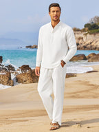 Laurent | Two-piece set with Henley shirt and pants