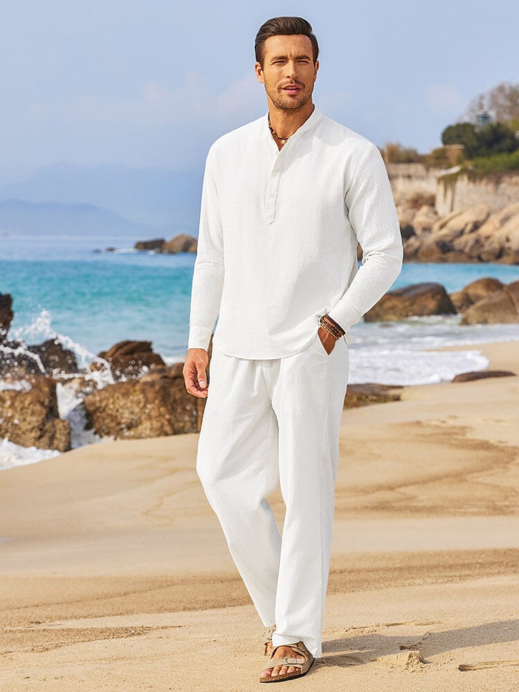 Laurent | Two-piece set with Henley shirt and pants
