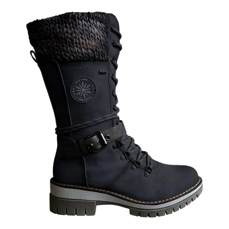 FrostLuxe - Waterproof Lace-Up Boots