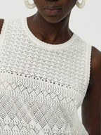 Cotton Top with Cut-Outs and Trousers - Two-Piece Set