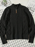 Rabada | Pullover with Half Zip and Stand-Up Collar