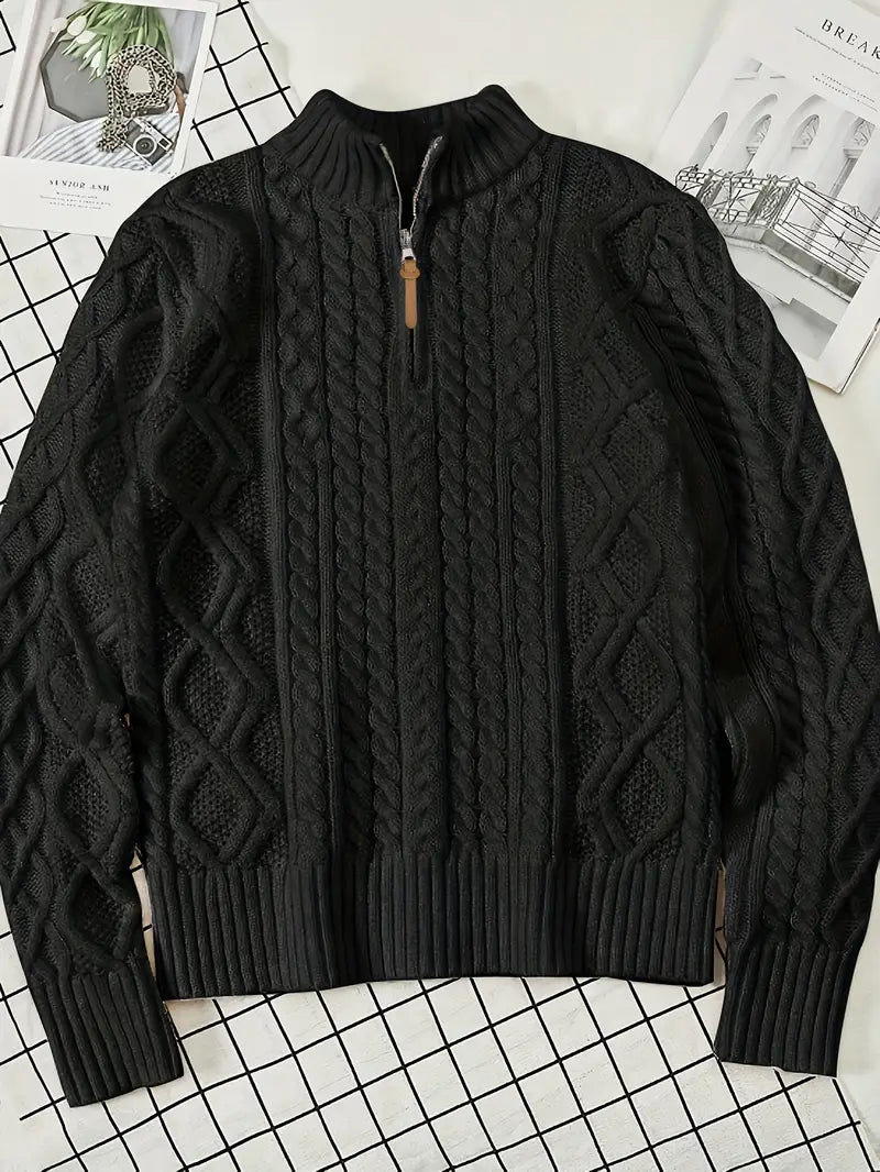 Rabada | Pullover with Half Zip and Stand-Up Collar