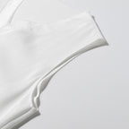 White V-neck camisole top made of acetate