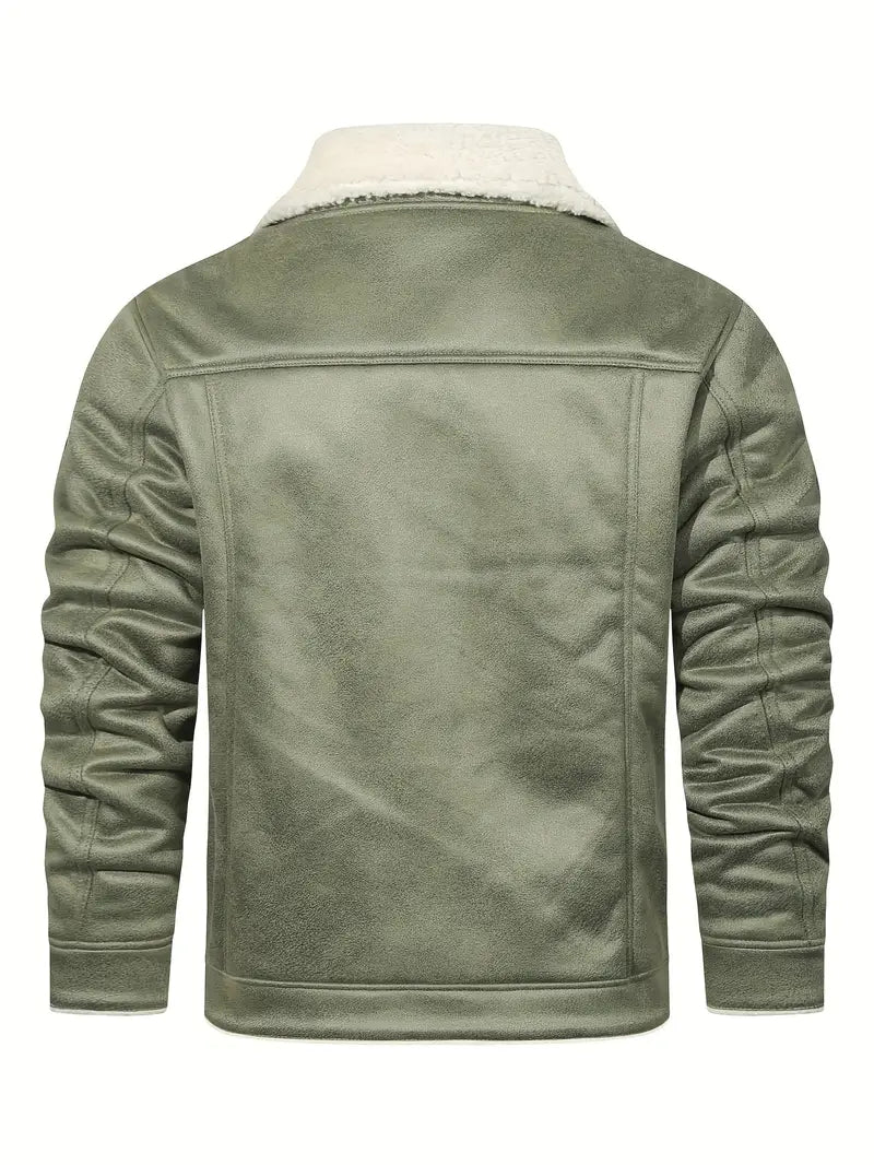 Frederik – Casual Polyester Jacket with Faux Fur Lining