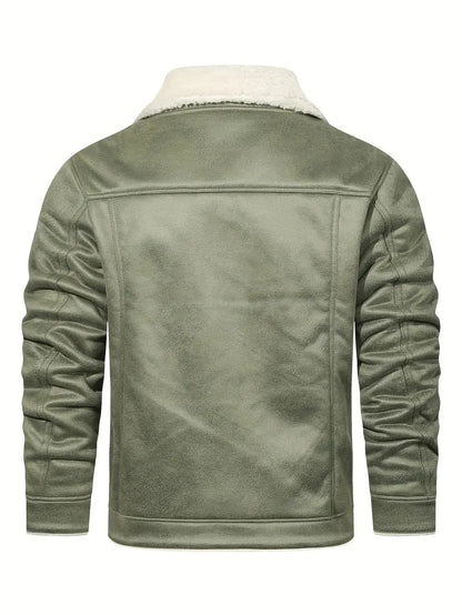 Frederik – Casual Polyester Jacket with Faux Fur Lining