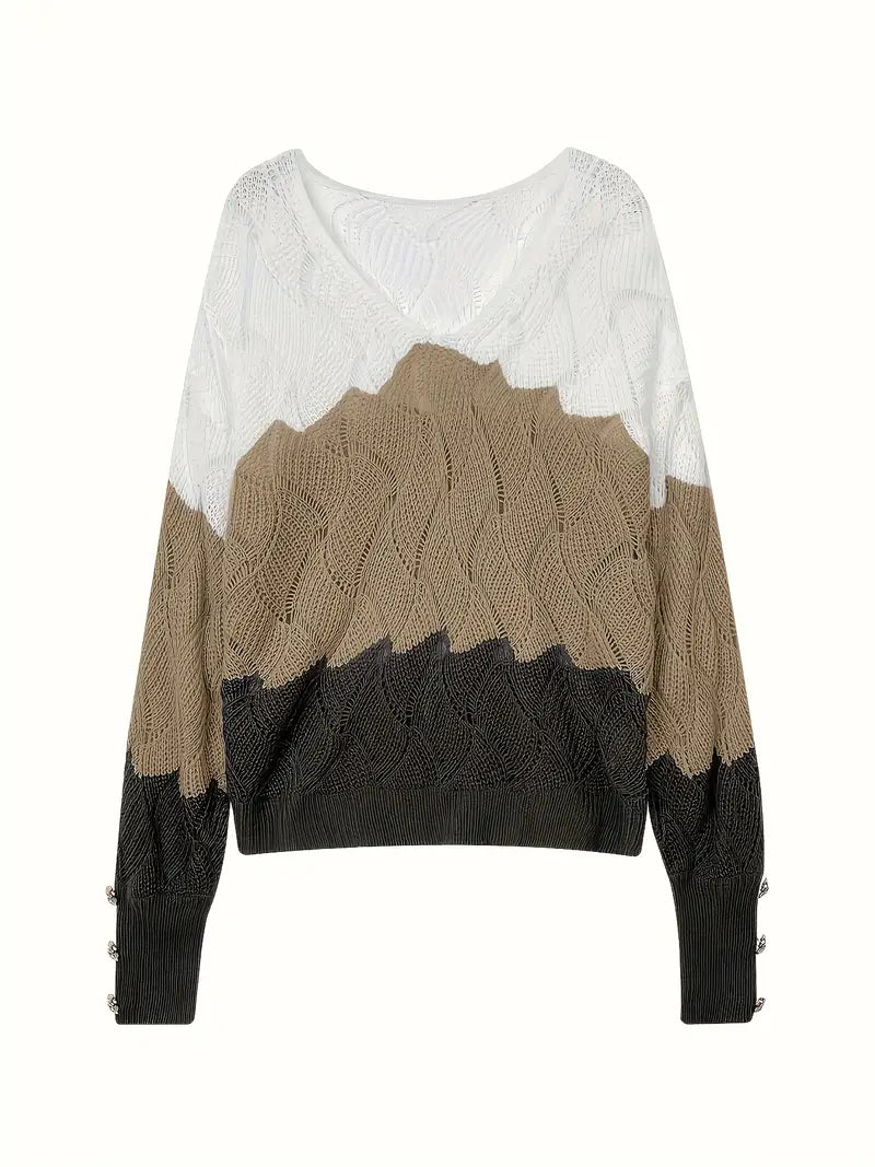 Renilda | Elegant Knitted Jumper with V-Neck