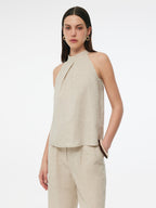 100% Linen Women's Halter Top