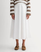 Midi Skirt in Ultrasoft Cotton | White