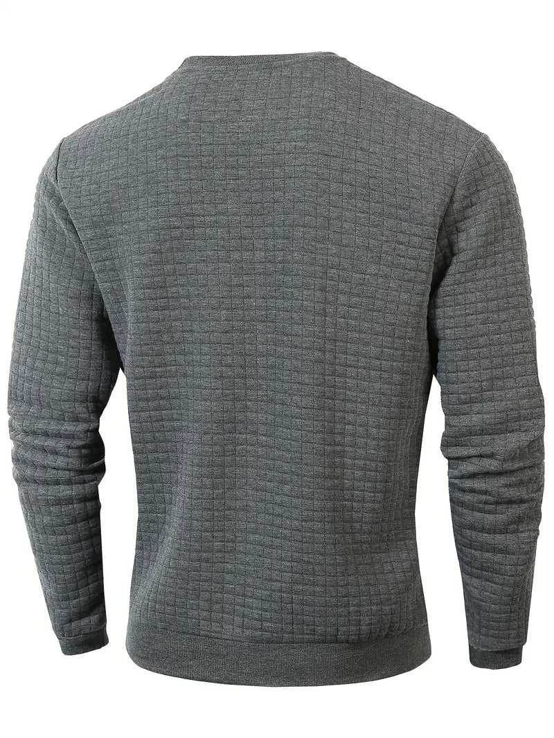 Andreas Herren Pullover – Boho Check, Langarm, Gemütlich