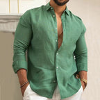 Leandro | Casual cotton linen vintage shirt
