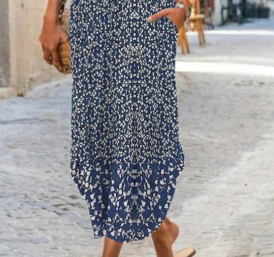 Royal Blue Floral Dress