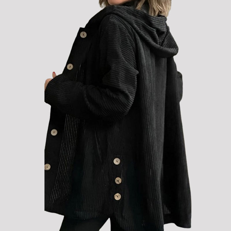 Casual Corduroy Hoodie for Autumn