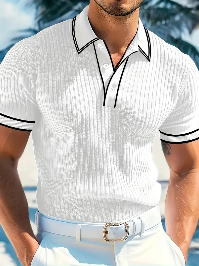 Orestis - Elegant Polo Shirt with Short Sleeves