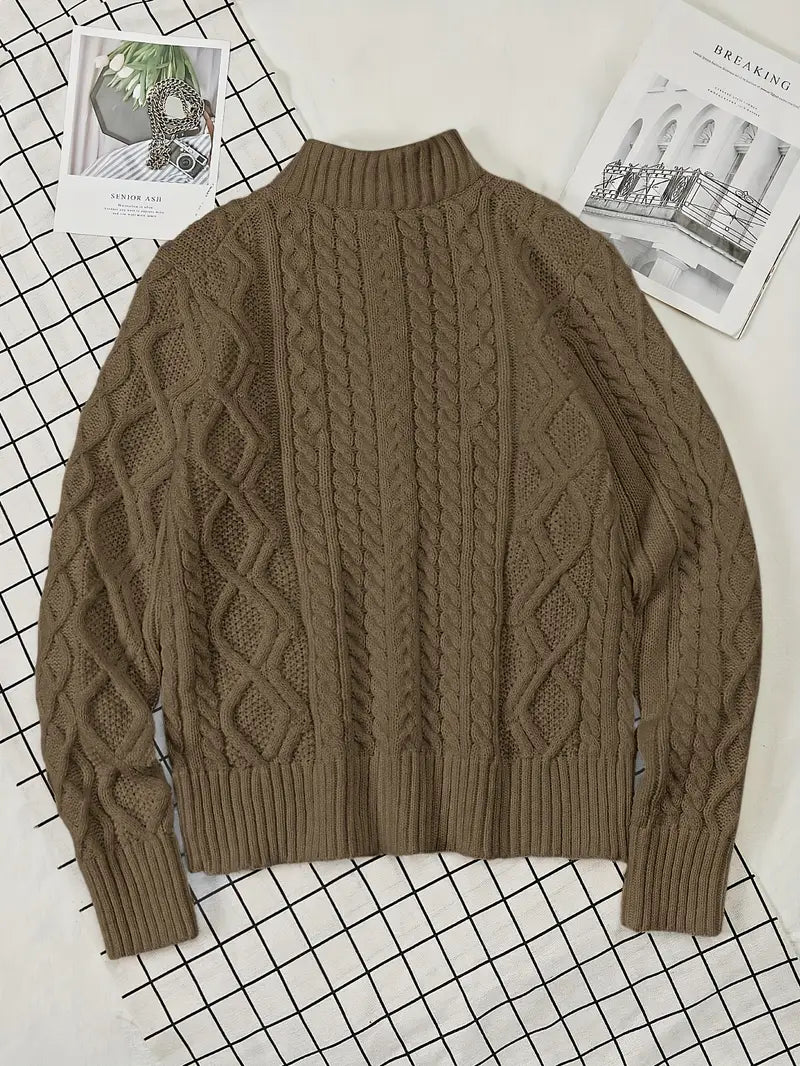 Rabada | Pullover with Half Zip and Stand-Up Collar