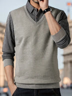 Leroy - Casual Sweater with Long Sleeves in Knit