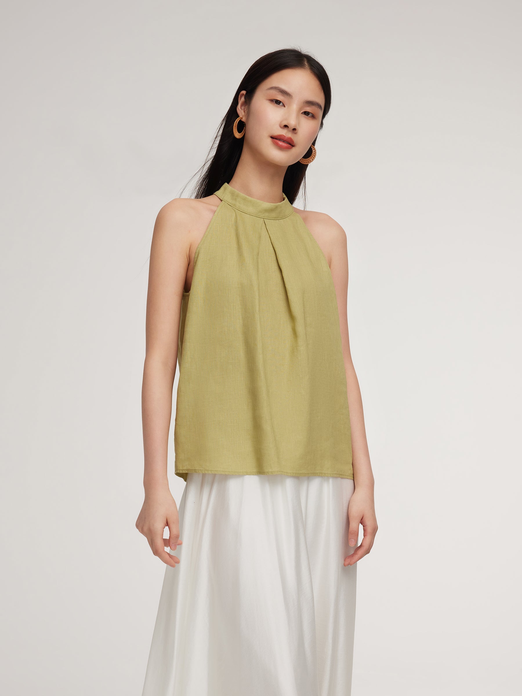 100% Linen Women's Halter Top
