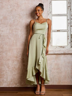 Sofia | Soft satin dress with thin straps